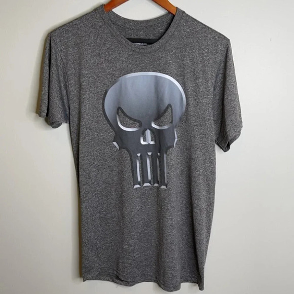 MARVEL Mens The Punisher Grey Graphic T-shirt Short Sleeve Size M - Picture 7 of 7